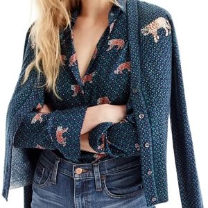 "Mens-y Cardigan" with Tiger Patch